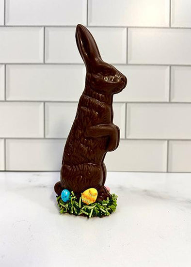 Medium Standing Chocolate Bunny with Decorations