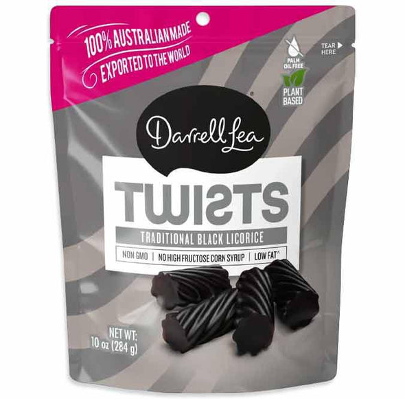 Darrell Lea Twists Traditional Black  Licorice 10 oz. Plant Based