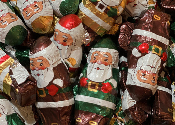 Mini Dark Chocolate Santas